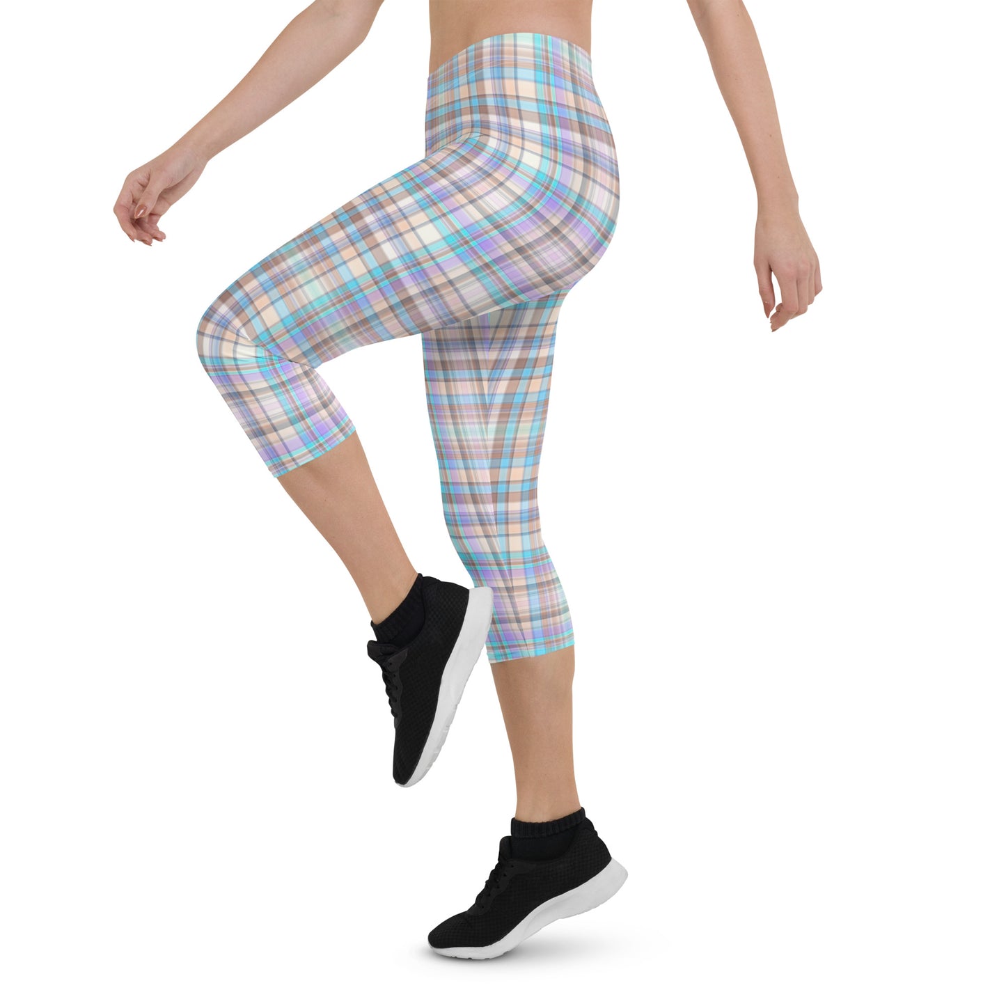 Everyday Plaid Mid-Rise Capri Leggings