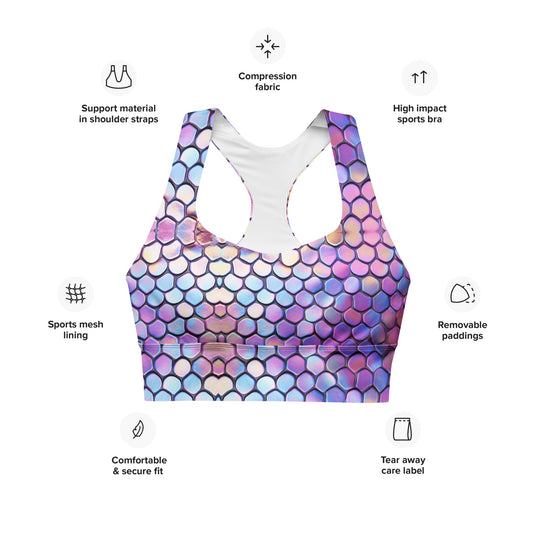 Mermaid Tail Longline Sports Bra
