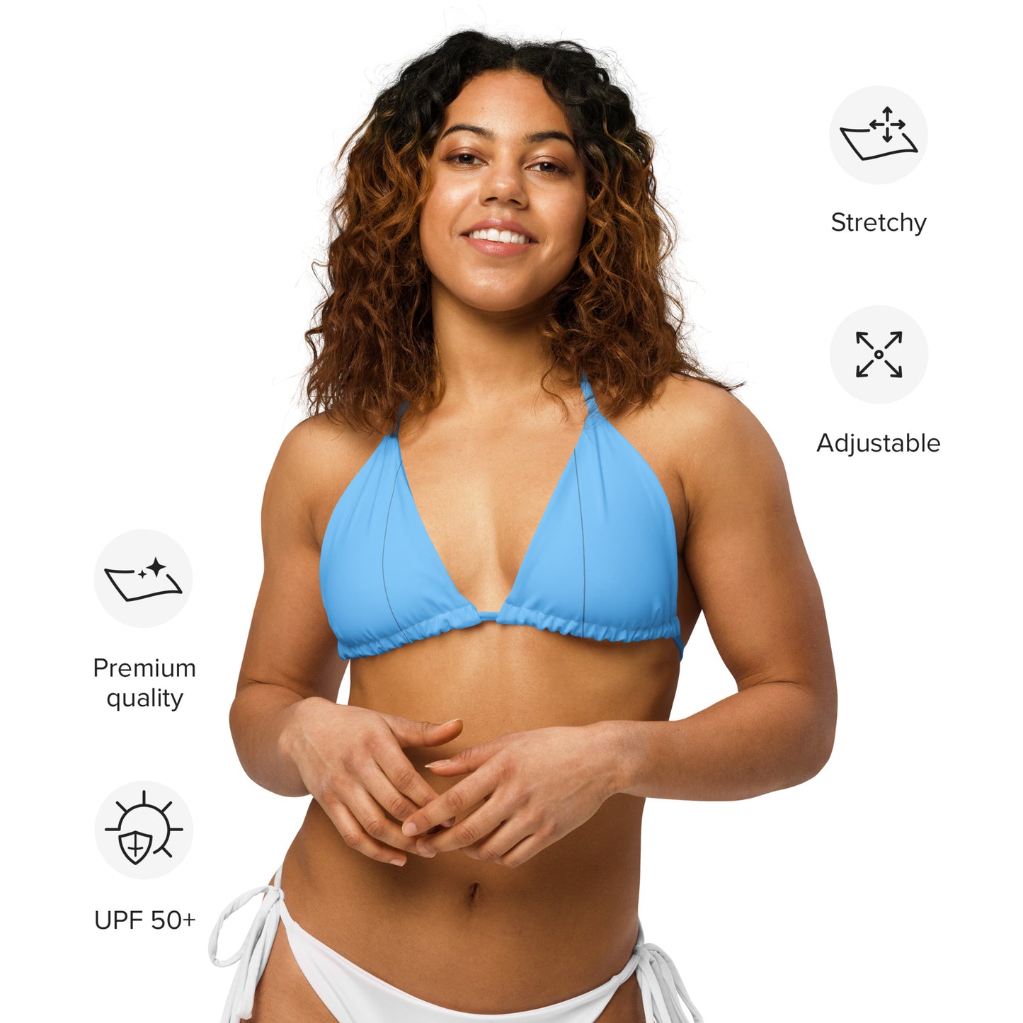 Everyday Forget Me Never Light Blue String Bikini Top
