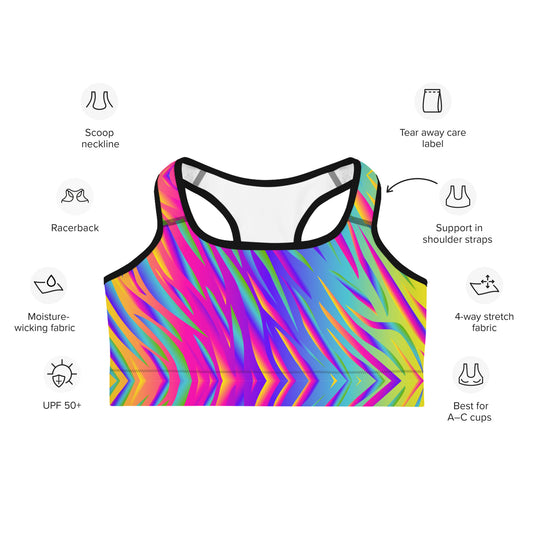Rainbow TigerSports Bra