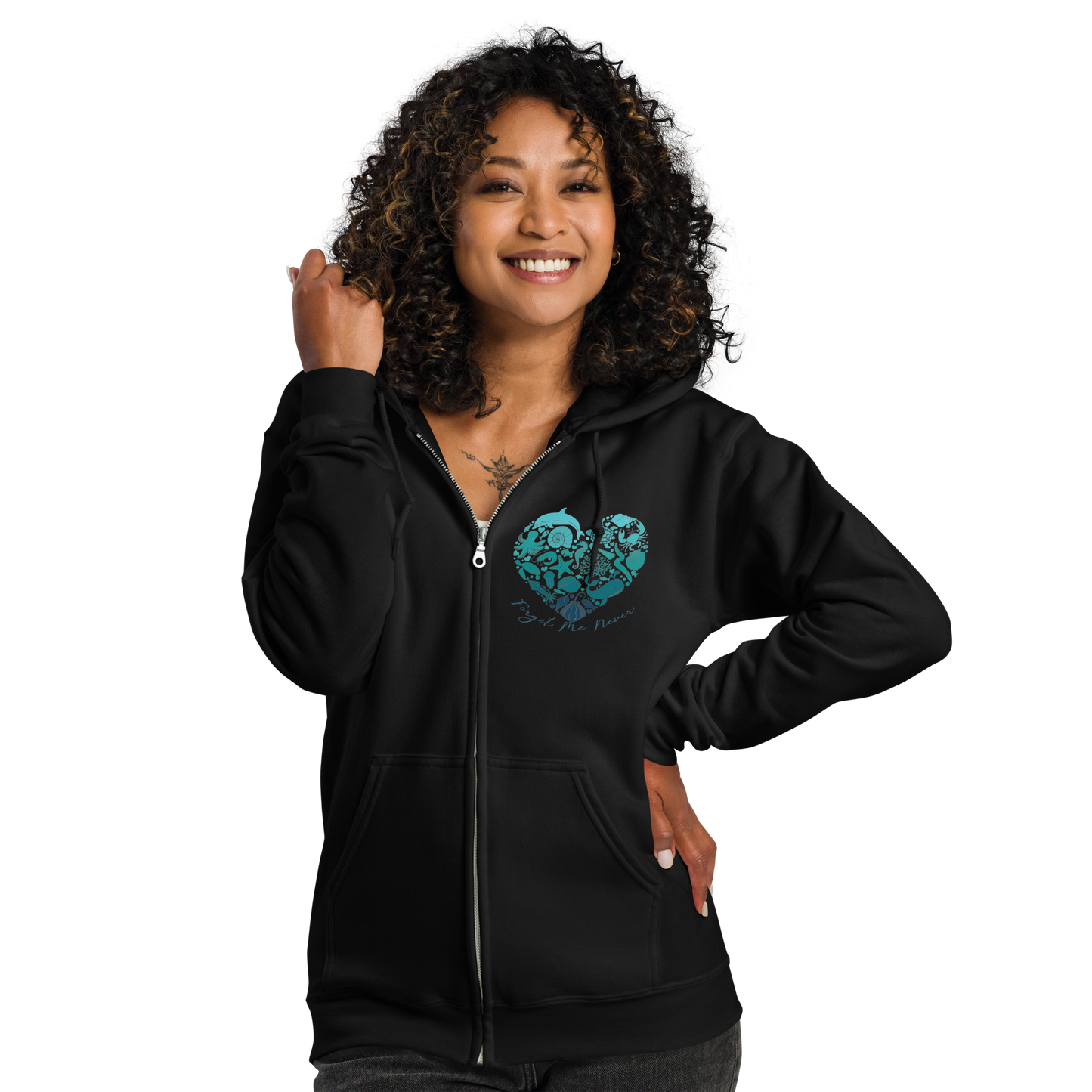 Sudadera con capucha y cremallera Love of the Ocean