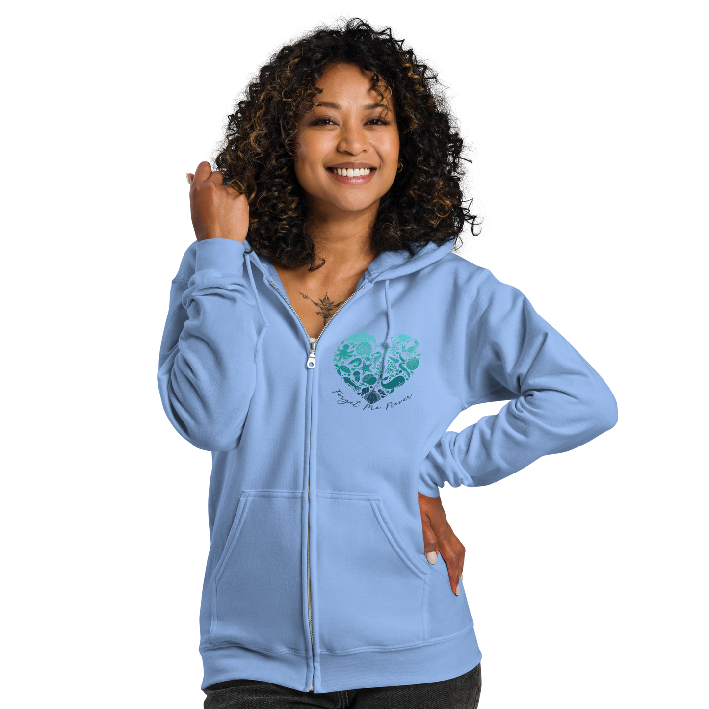 Sudadera con capucha y cremallera Love of the Ocean