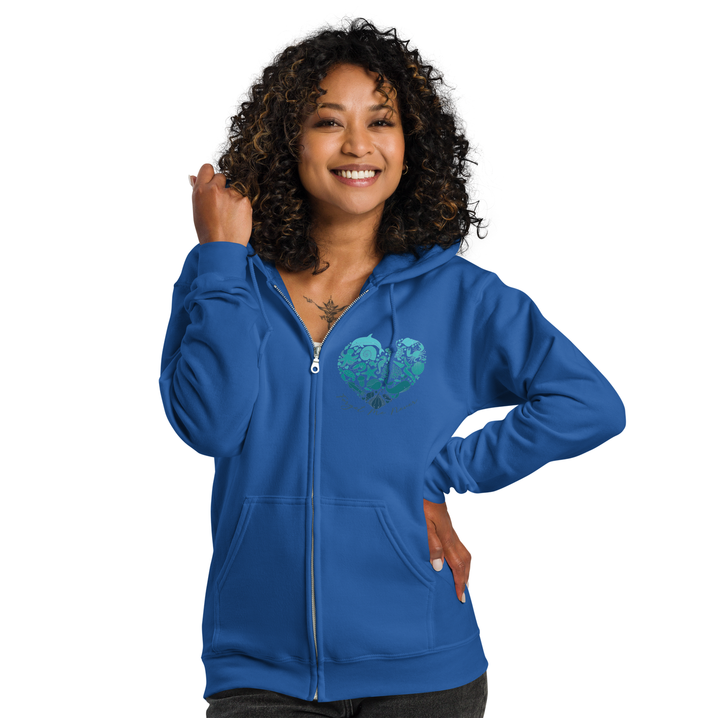 Sudadera con capucha y cremallera Love of the Ocean