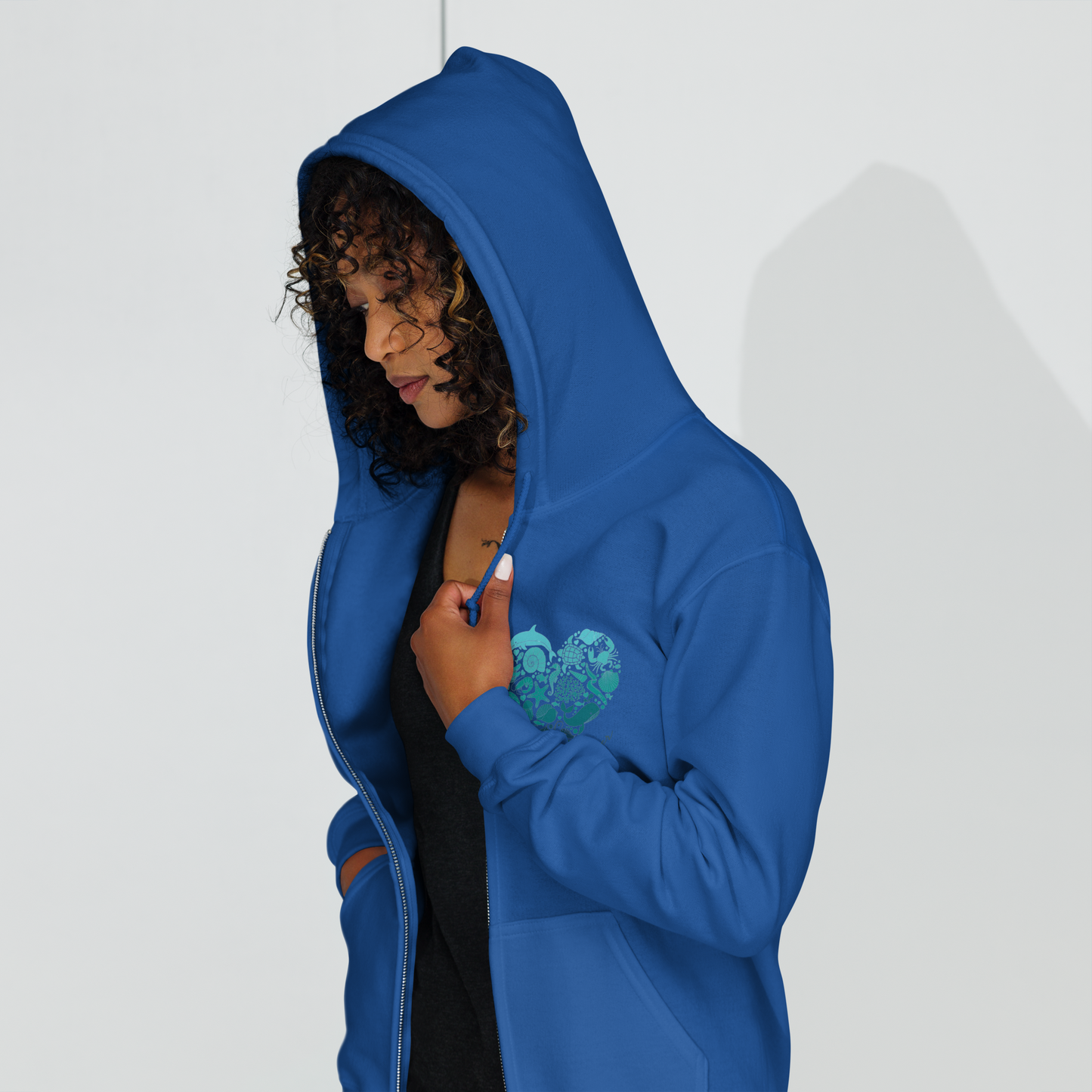 Sudadera con capucha y cremallera Love of the Ocean