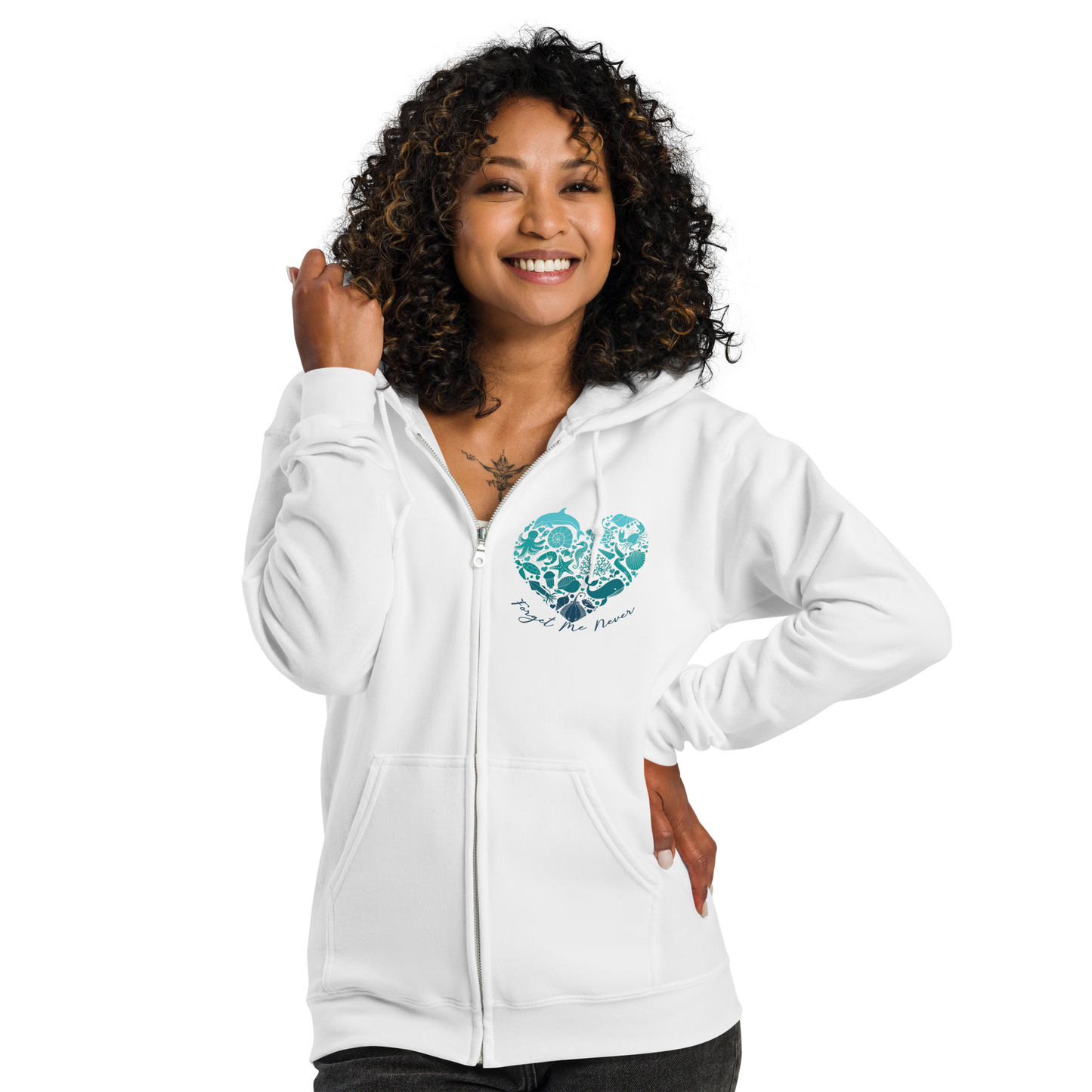Sudadera con capucha y cremallera Love of the Ocean
