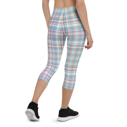 Everyday Plaid Mid-Rise Capri Leggings