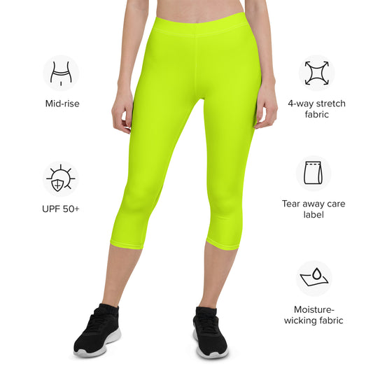 Everyday Neon Lime Mid-Rise Capri Leggings