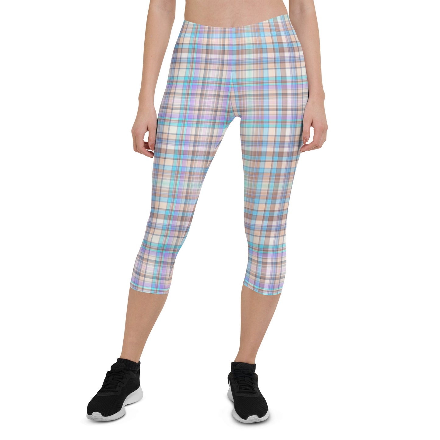 Everyday Plaid Mid-Rise Capri Leggings