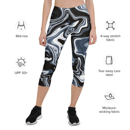 Everyday Liquid Metal Mid-Rise Capri Leggings