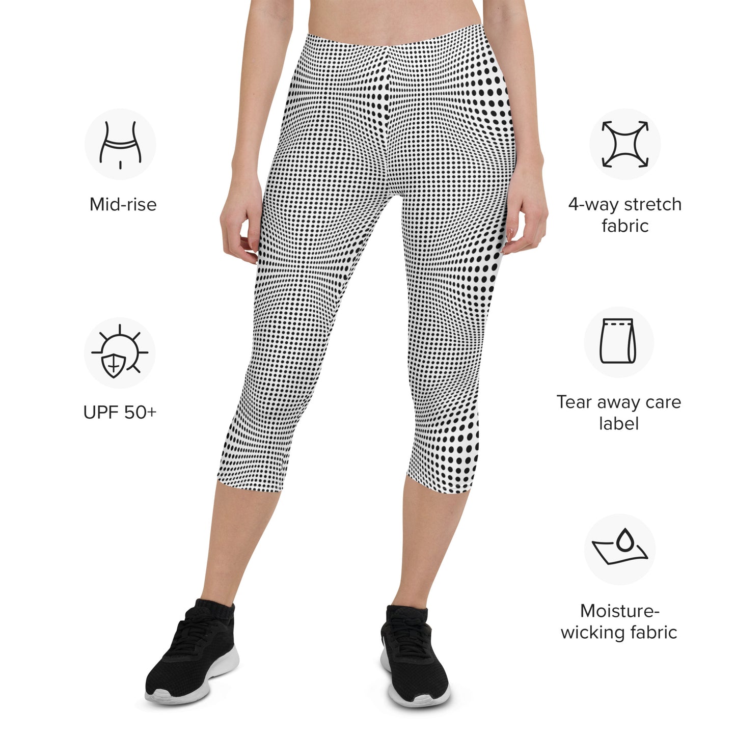 Everyday Optical Illusion Mid-Rise Capri Leggings