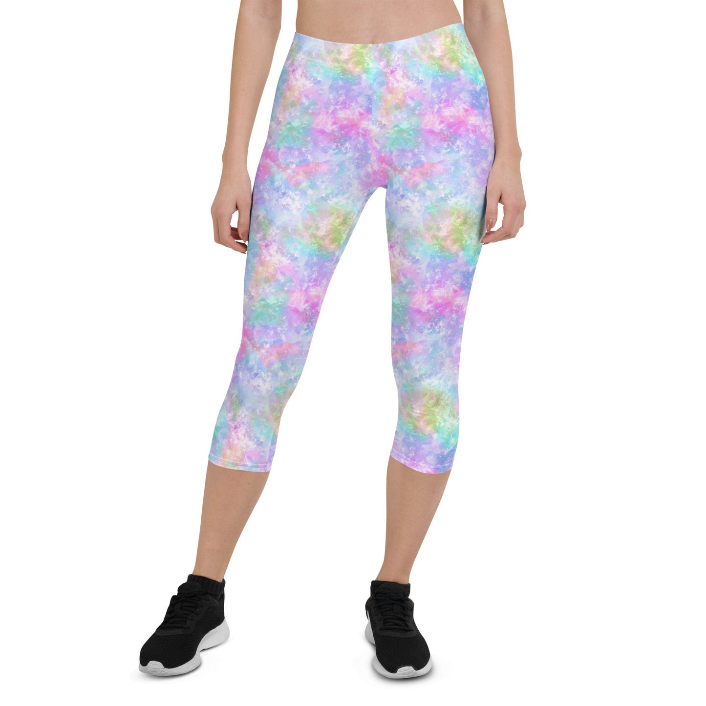 Unicorn Galaxy Mid-Rise Capri Leggings