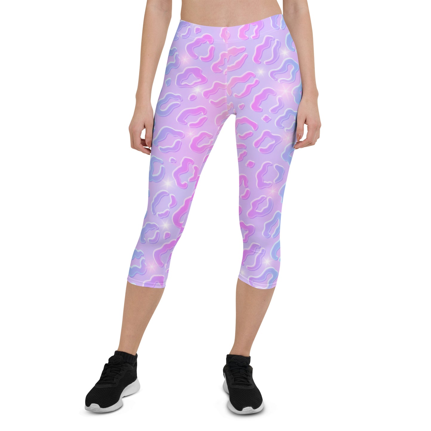 Cheetah Dazzle Mid-Rise Capri Leggings