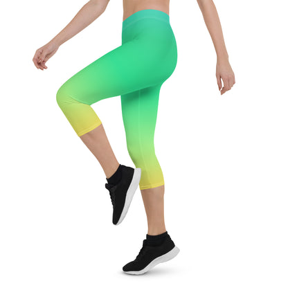 Everyday Sunset Lime Mid-Rise Capri Leggings