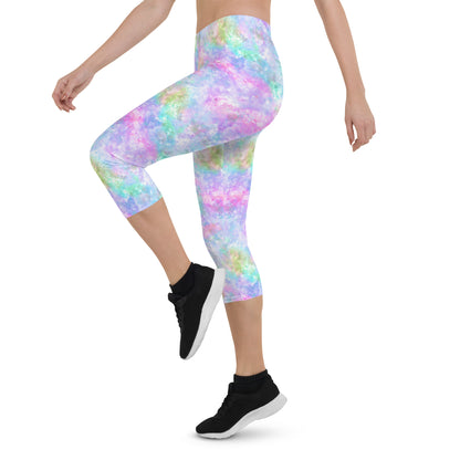 Unicorn Galaxy Mid-Rise Capri Leggings