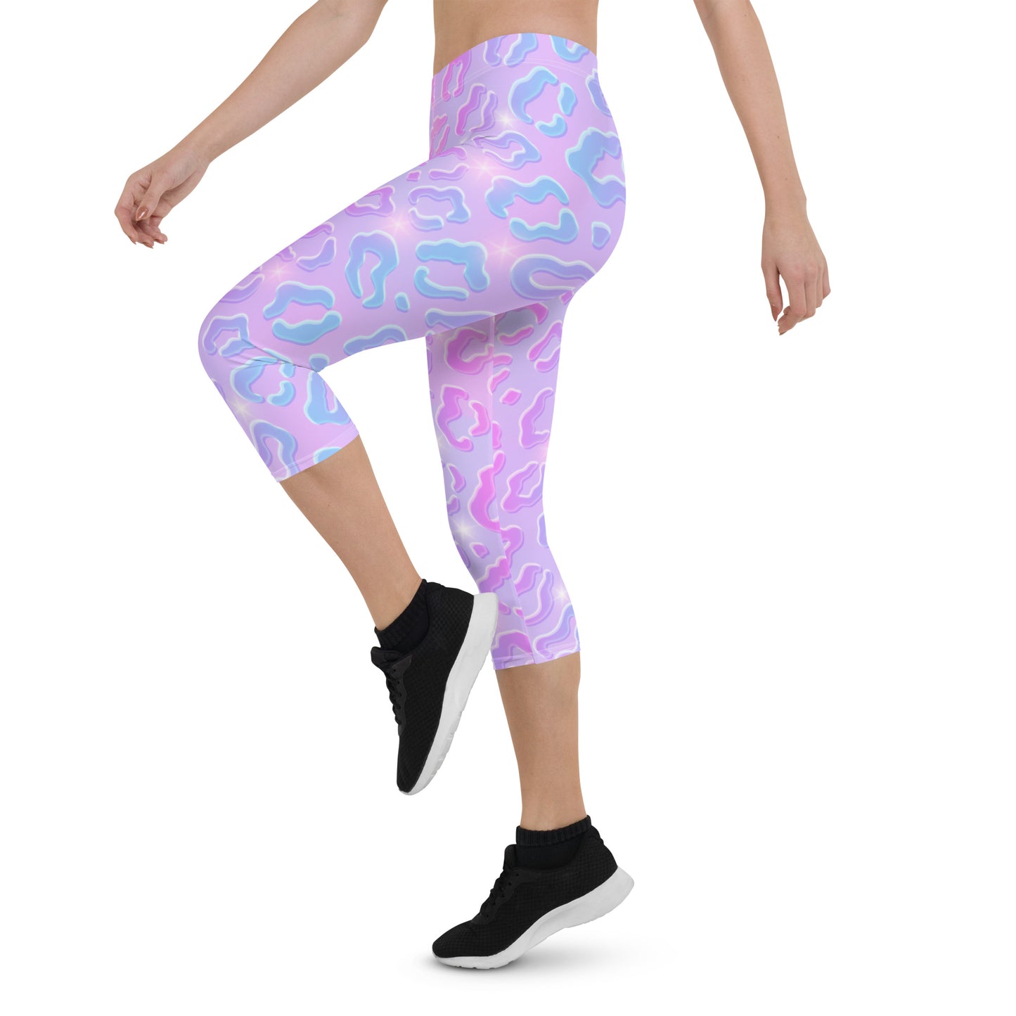 Cheetah Dazzle Mid-Rise Capri Leggings