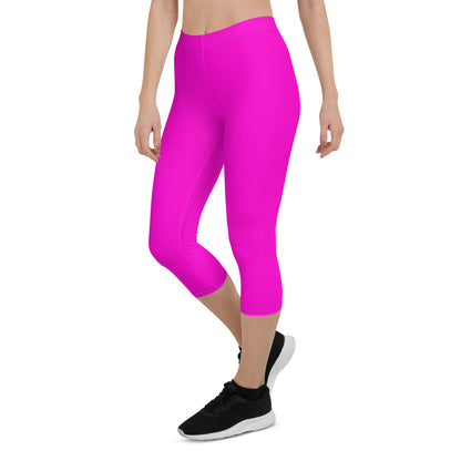 Everyday Bright Pink Mid-Rise Capri Leggings