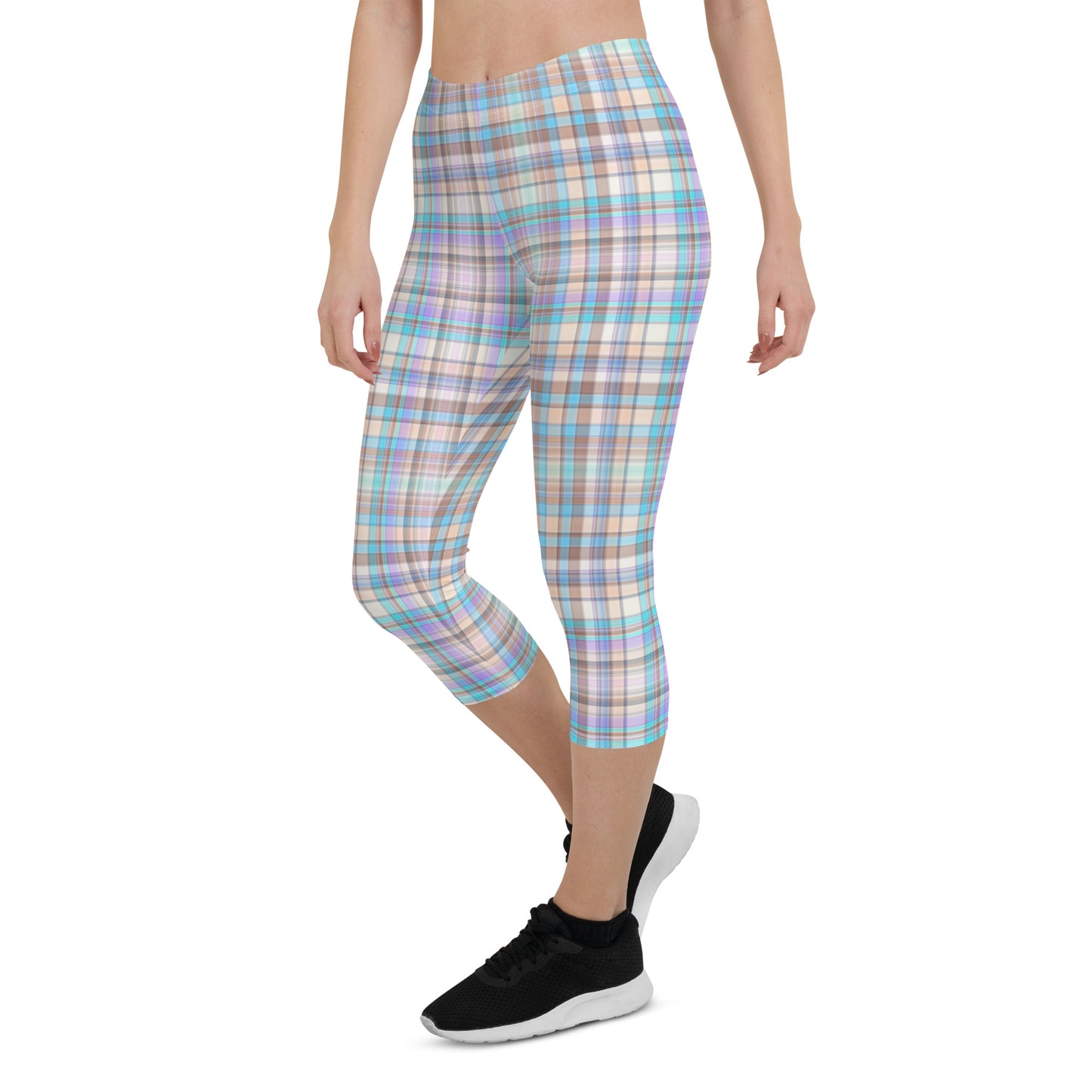 Everyday Plaid Mid-Rise Capri Leggings