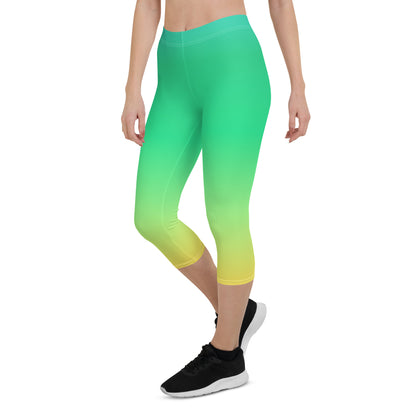 Everyday Sunset Lime Mid-Rise Capri Leggings