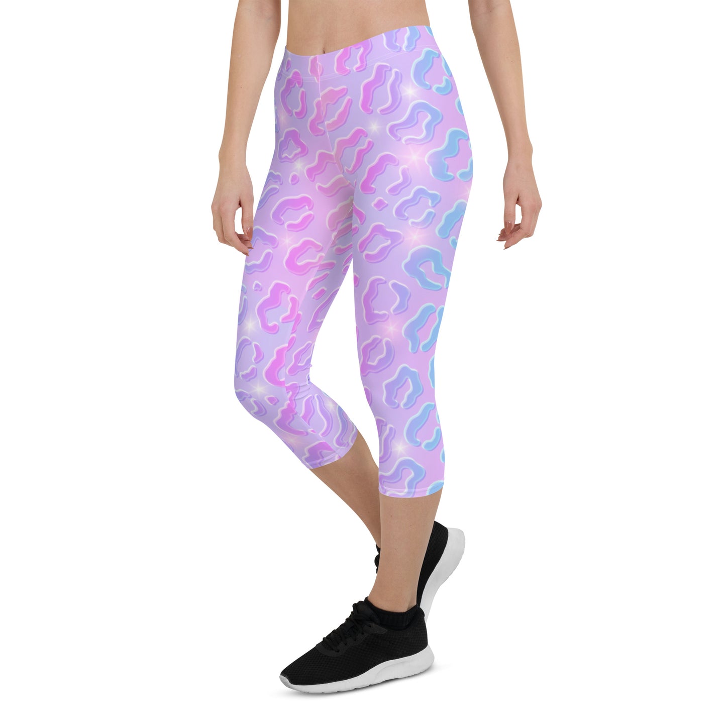 Cheetah Dazzle Mid-Rise Capri Leggings