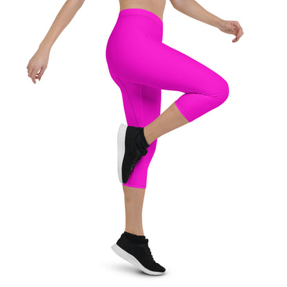 Everyday Bright Pink Mid-Rise Capri Leggings