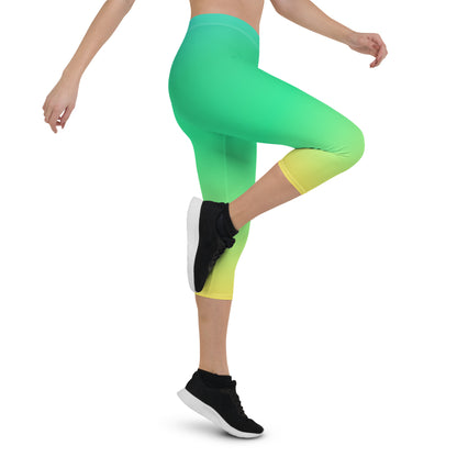 Everyday Sunset Lime Mid-Rise Capri Leggings