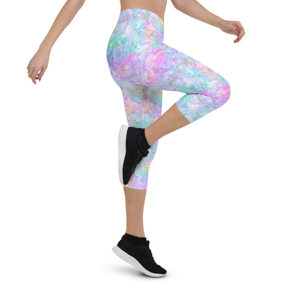 Unicorn Galaxy Mid-Rise Capri Leggings