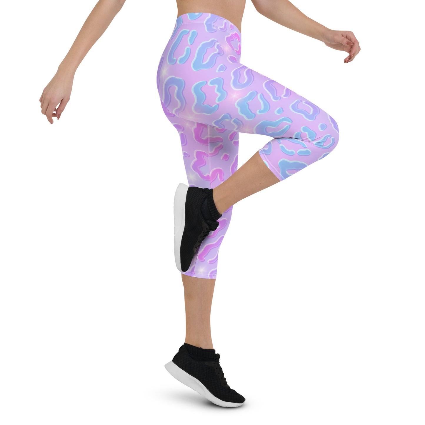 Cheetah Dazzle Mid-Rise Capri Leggings