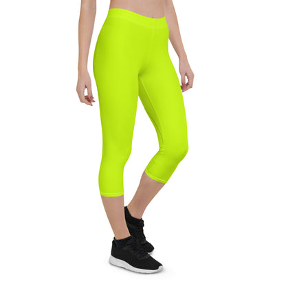 Everyday Neon Lime Mid-Rise Capri Leggings