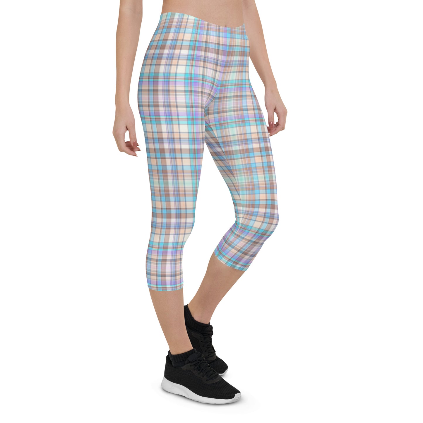 Everyday Plaid Mid-Rise Capri Leggings