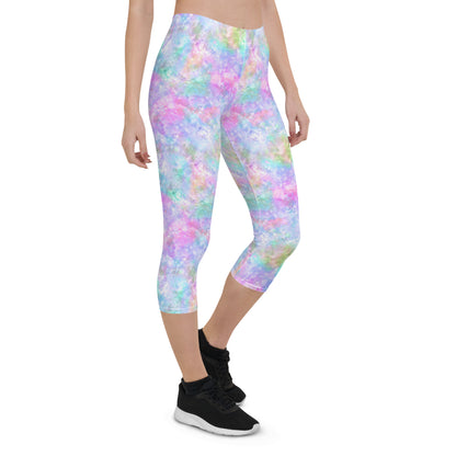 Unicorn Galaxy Mid-Rise Capri Leggings