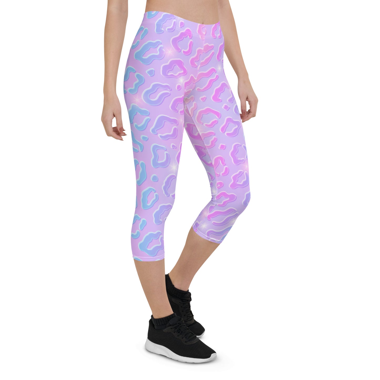 Cheetah Dazzle Mid-Rise Capri Leggings