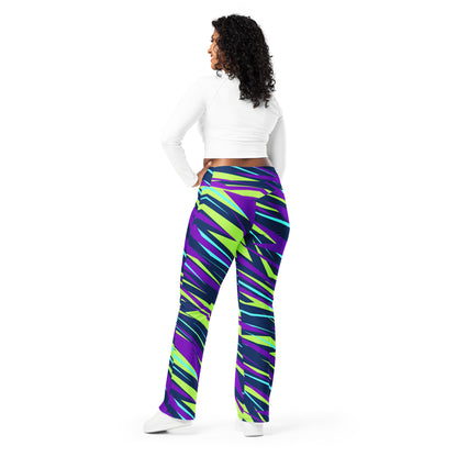 Neon Zebra Flare Leggings