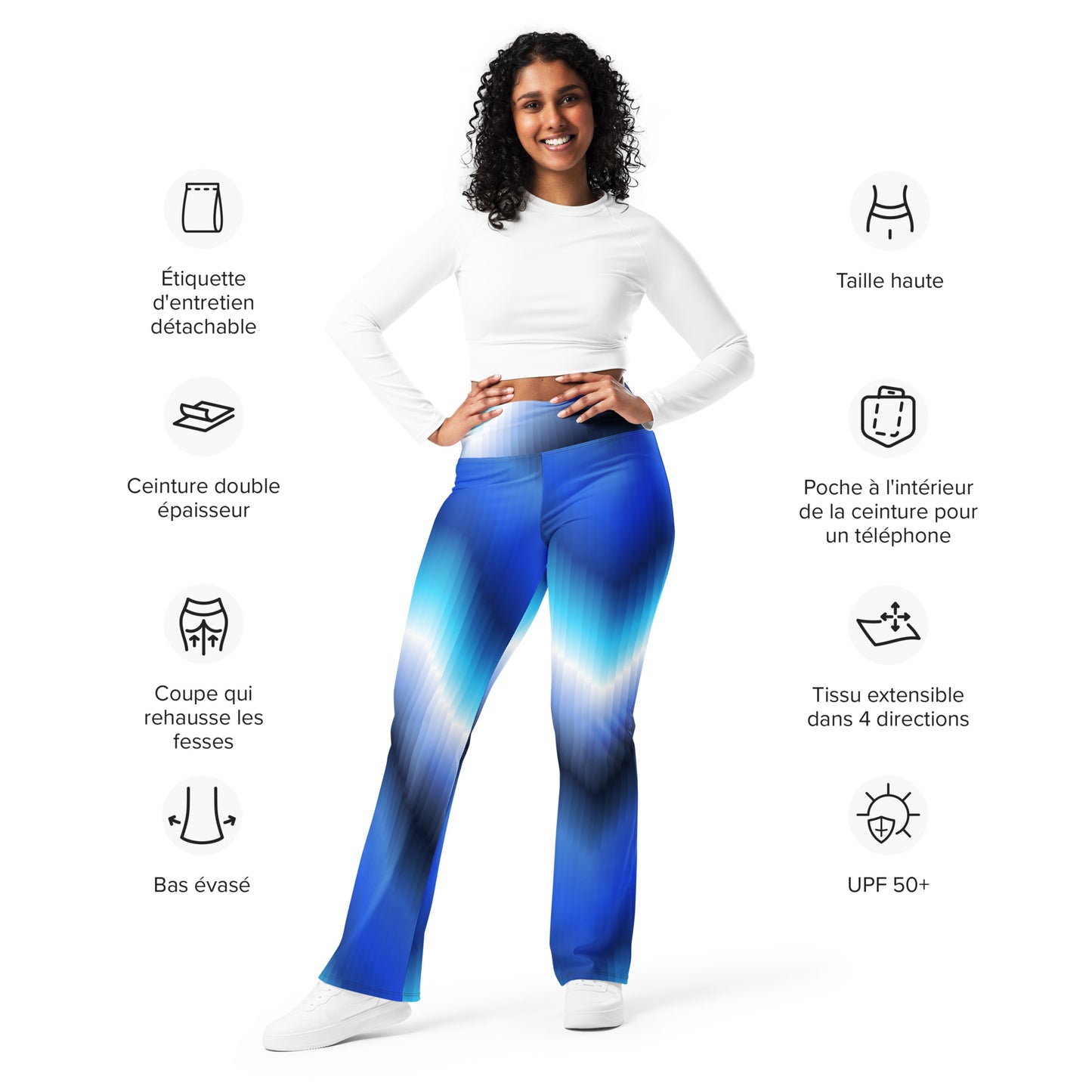 Electric Wave Flare Leggings