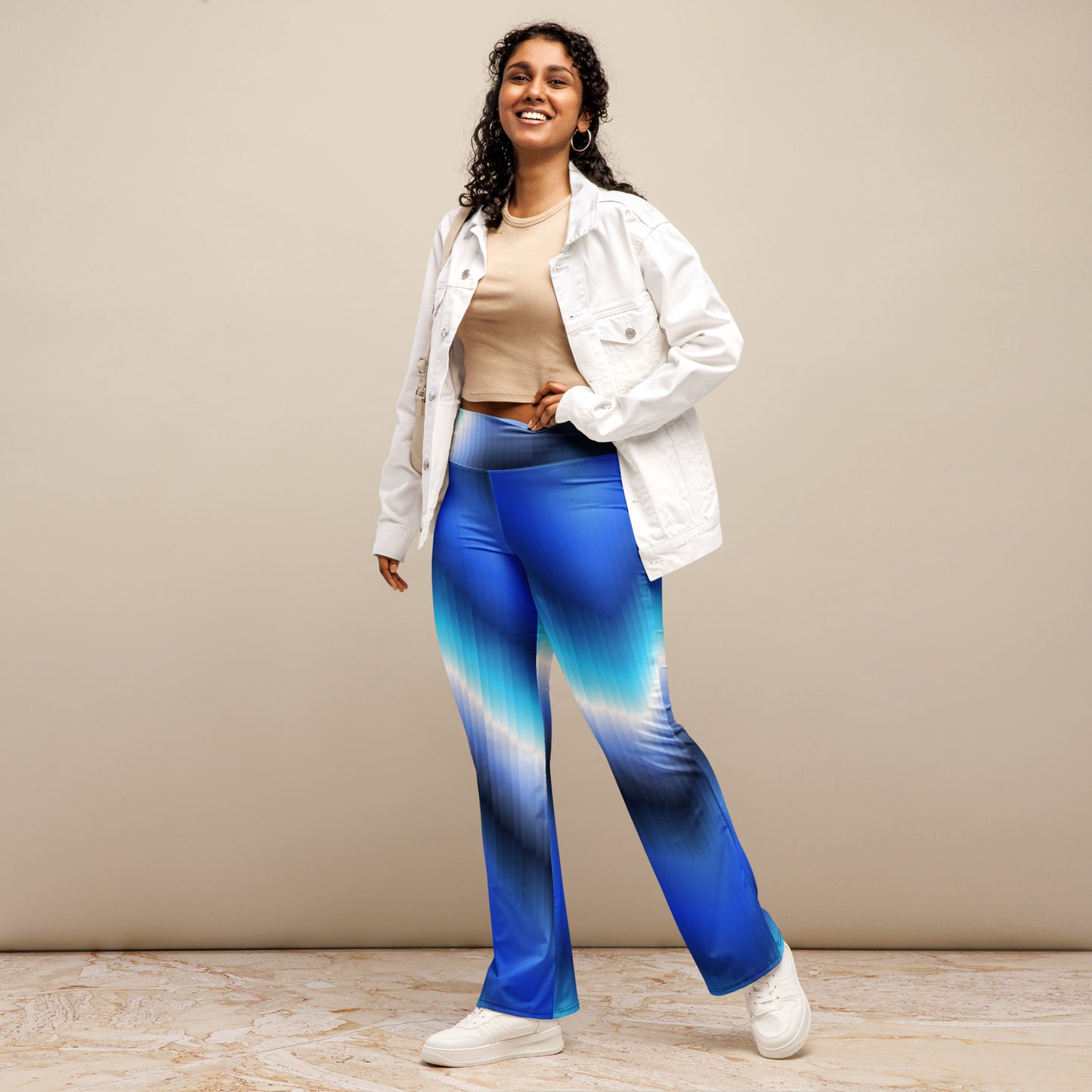 Electric Wave Flare Leggings