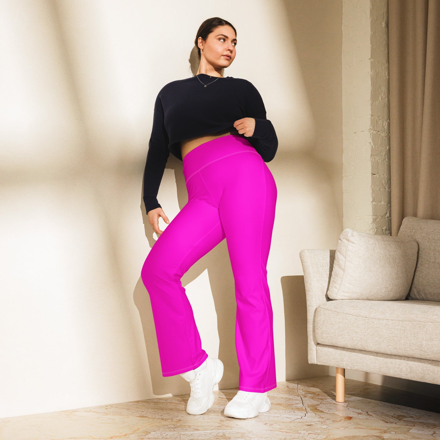 Everyday Bright Pink Flare Leggings