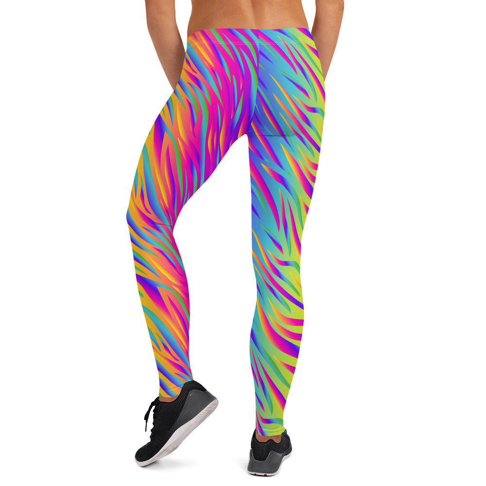 Rainbow Tiger Mid-Rise Leggings