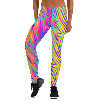 Rainbow Tiger Mid-Rise Leggings