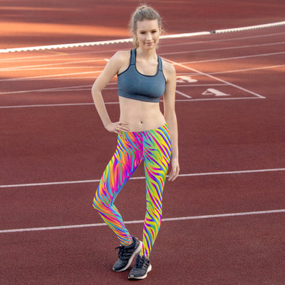 Rainbow Tiger Mid-Rise Leggings