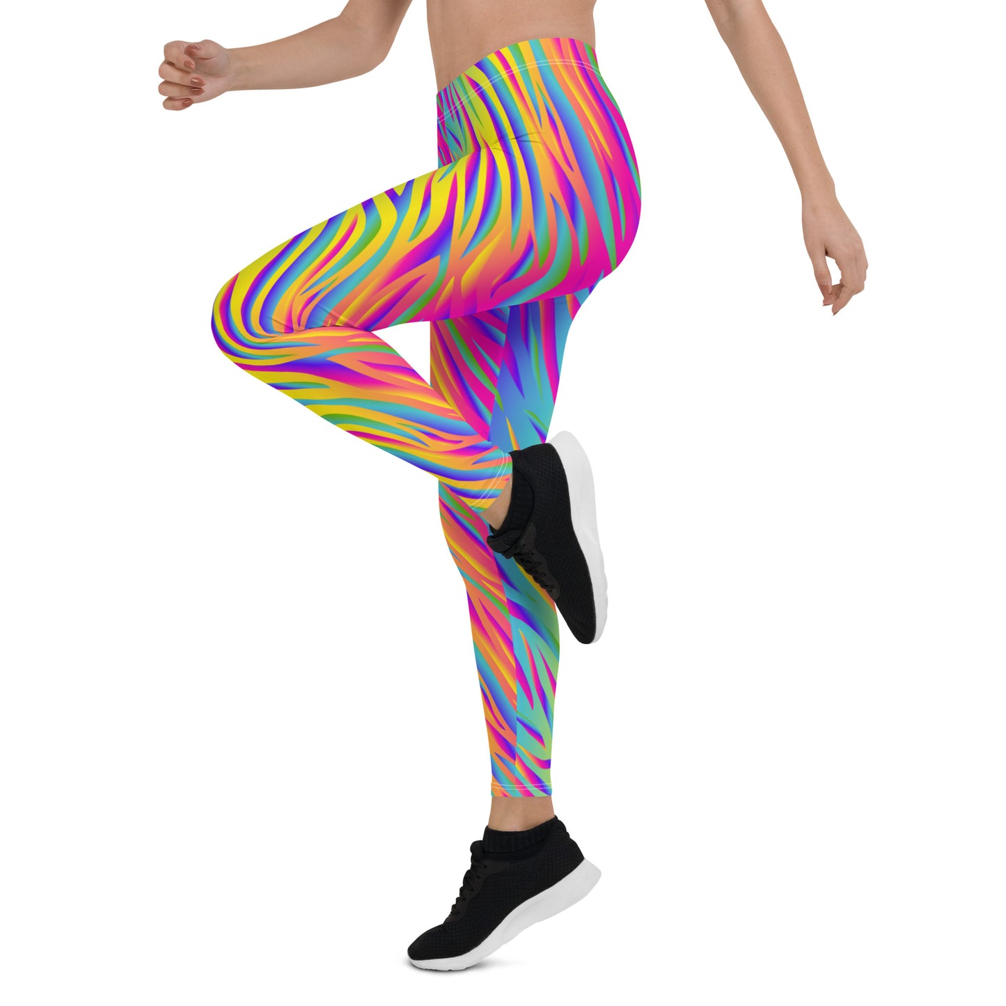 Rainbow Tiger Mid-Rise Leggings