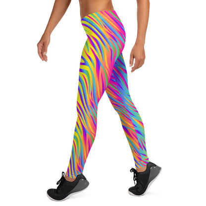 Rainbow Tiger Mid-Rise Leggings