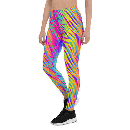 Rainbow Tiger Mid-Rise Leggings