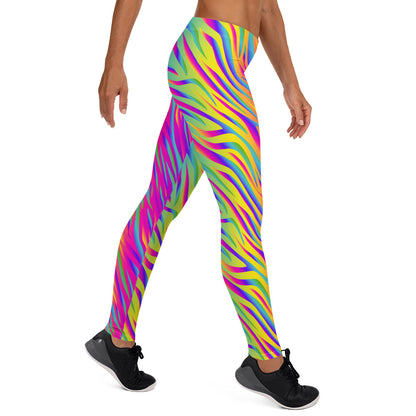 Rainbow Tiger Mid-Rise Leggings