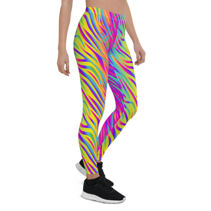 Rainbow Tiger Mid-Rise Leggings