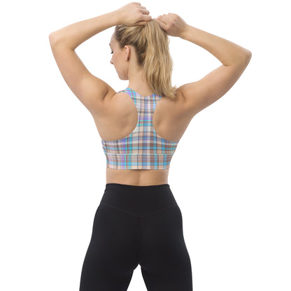 Everyday Plaid Longline Sports Bra