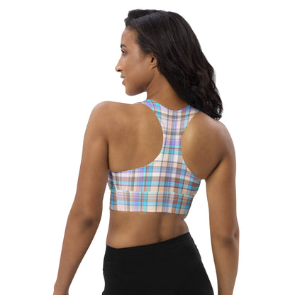 Everyday Plaid Longline Sports Bra