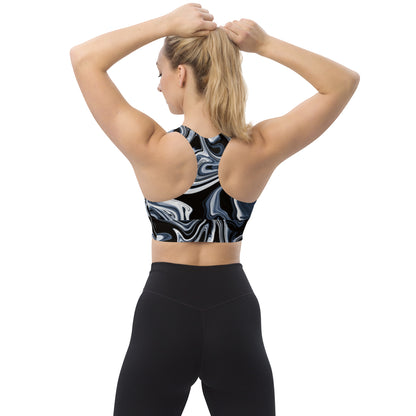 Everyday Liquid Metal Longline Sports Bra