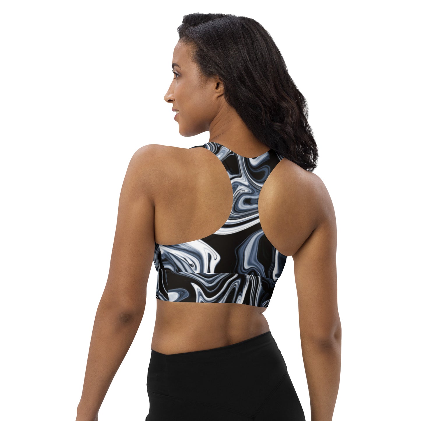 Everyday Liquid Metal Longline Sports Bra