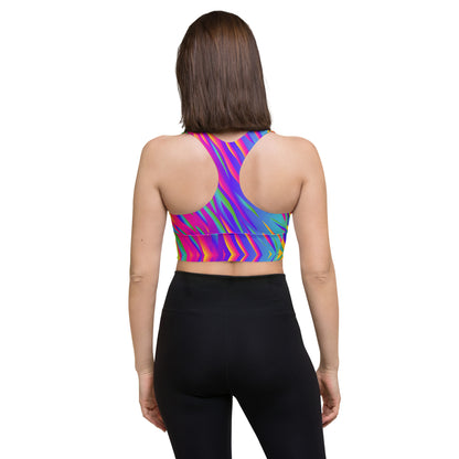 Rainbow Tiger Longline Sports Bra