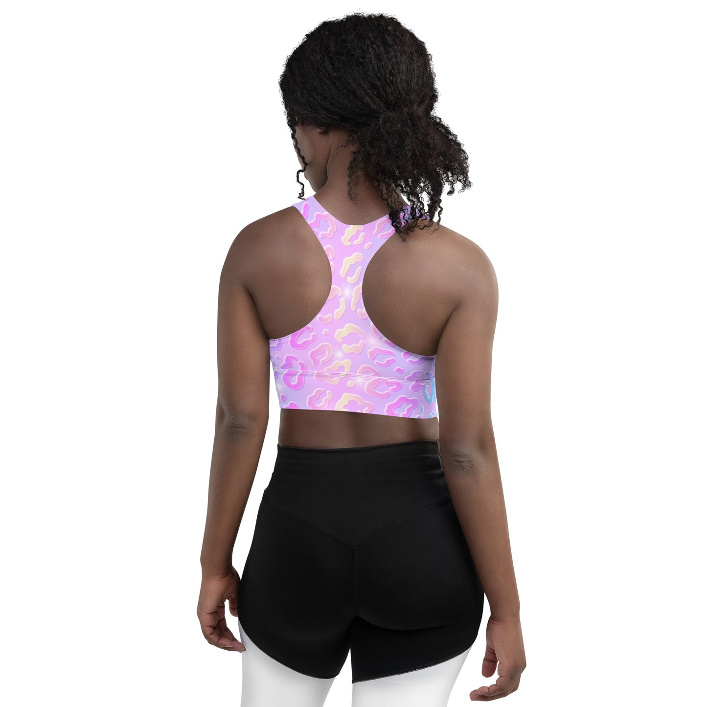 Cheetah Dazzle Longline Sports Bra