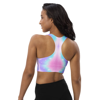 Unicorn Sparkles Longline Sports Bra